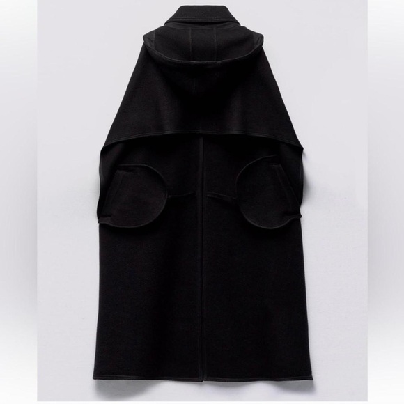 ZARA ~ HOODED WOOL CAPE ZW LIMITED EDITION - Picture 10 of 17